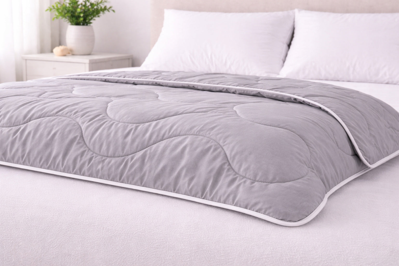 QUILT 160X200 YEAR OLD GREY ANTI-ALLERGIC WRAPPING FOR SUMMER POLISH PRODUCT Medical device no