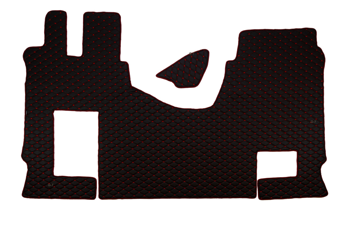 QUILTED RUG DIAMONDS MERCEDES ACTROS MP4/MP5 PHOTO FOLDING BLACK-RED