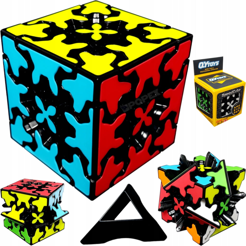 QYToys GEAR 3x3 COG CUBE + STAND GIFT BIRTHDAY HOLIDAY