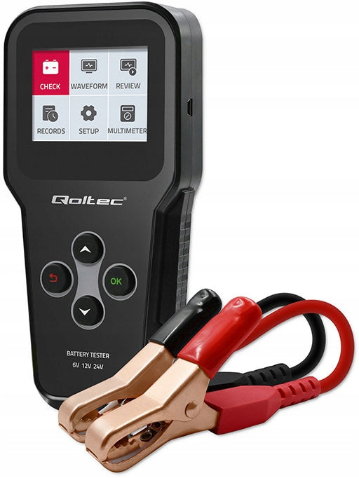 Qoltec 3-in-1 Digital Battery Tester with 6V 12V 24V LCD Display Manufacturer code 52489