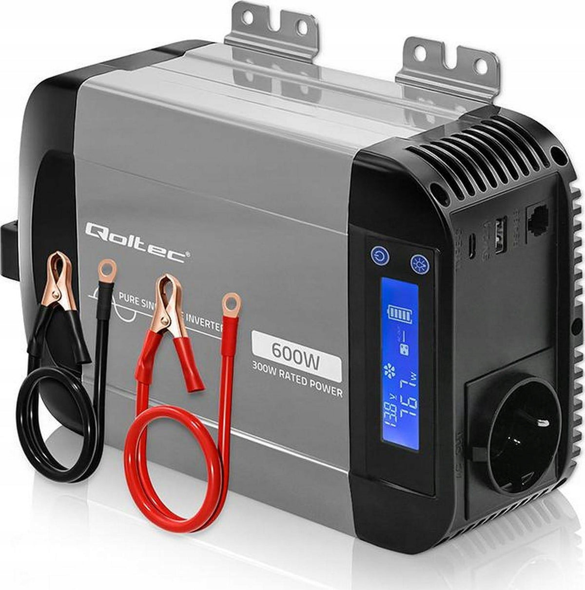 Qoltec Pure Sine Wave 12V to 230V 300/600W