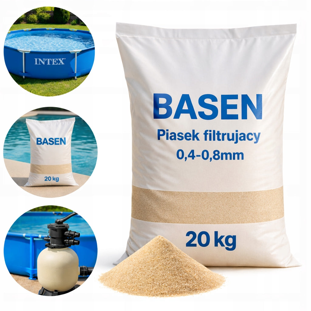 Quartz sand filter for pool pump FILTRATION 0,4-0,8mm 20 kg