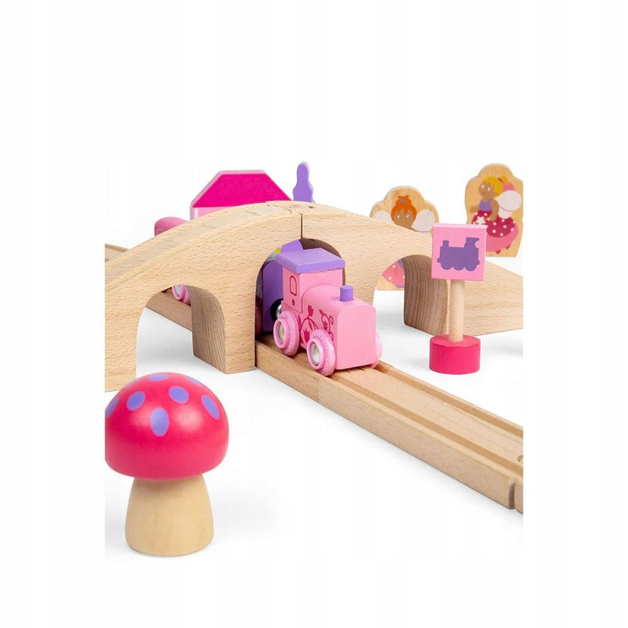 Queue Wooden Fairy 35 el. pink train with accessories Bigjigs Rail Manufacturer code BJT022