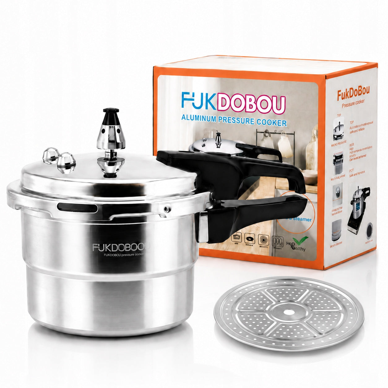 Quick Cooking Pressure Cooker with Safe Professional 3L Knobs