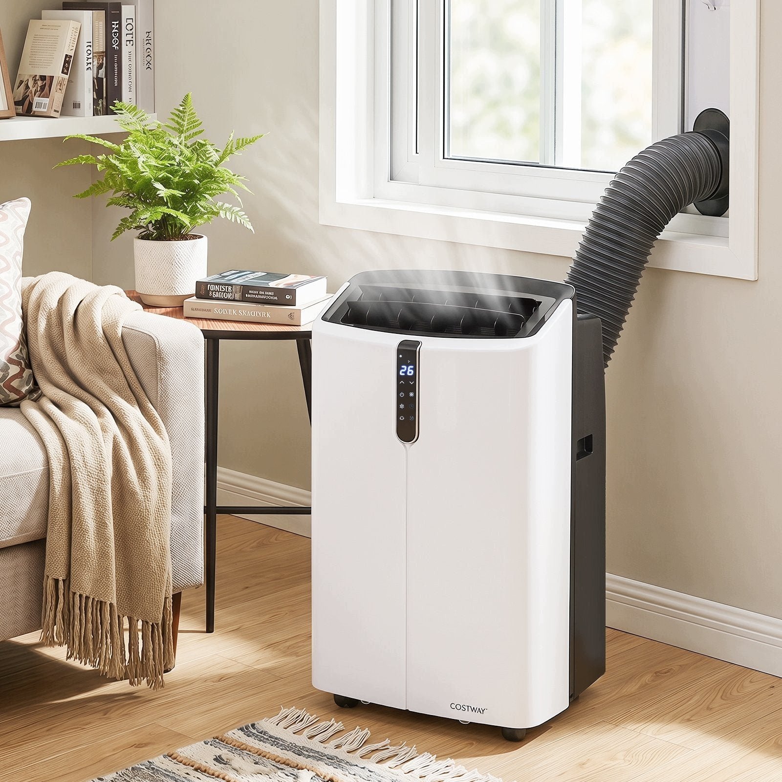 Quiet 12000 BTU Portable Air Conditioner, Cooling/Heating Manufacturer code FP11198DE-BK