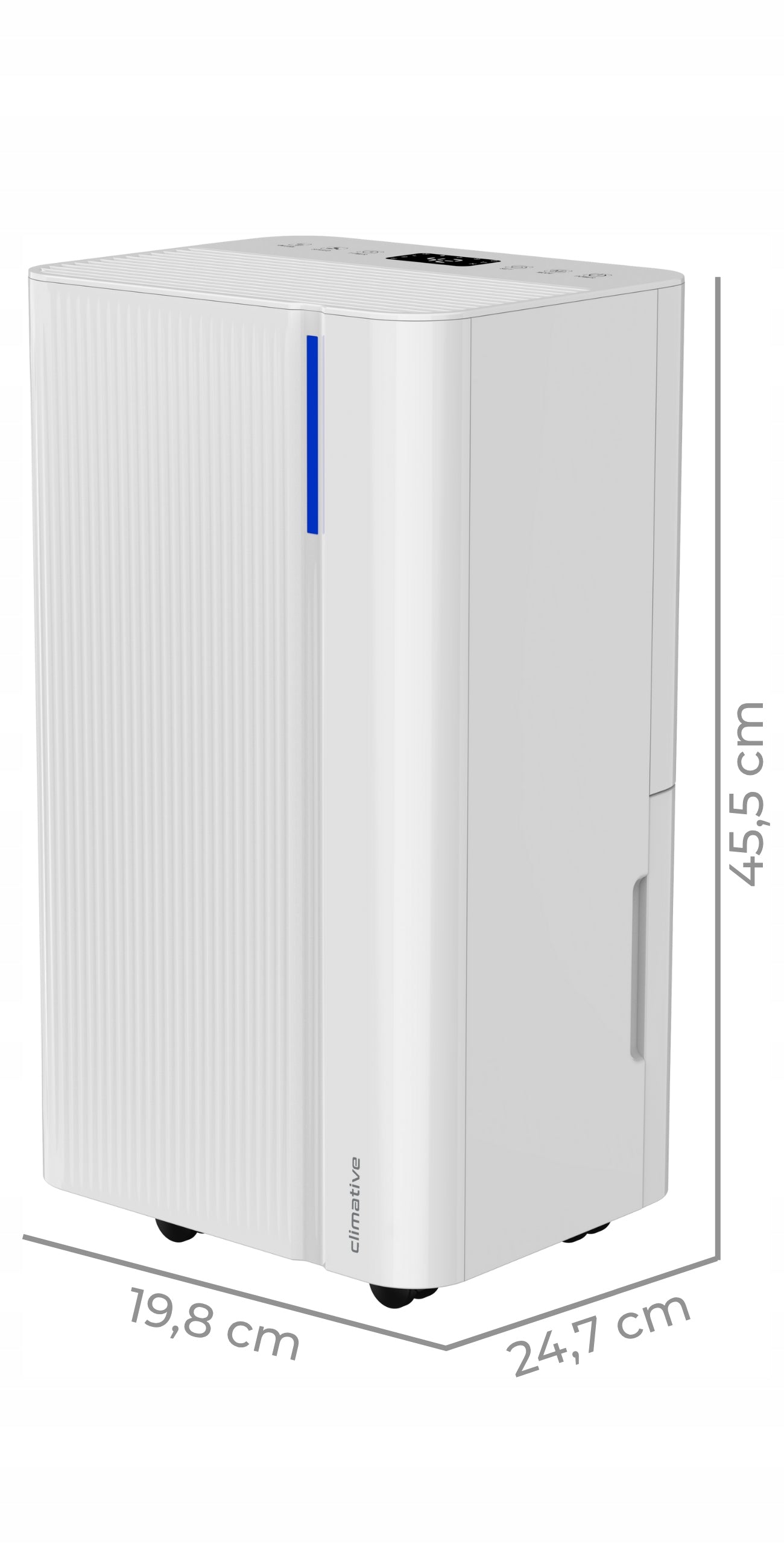 Quiet Efficient Dehumidifier WAVE ION WIFI Moisture Absorber 40 m² Manufacturer code DH-12S