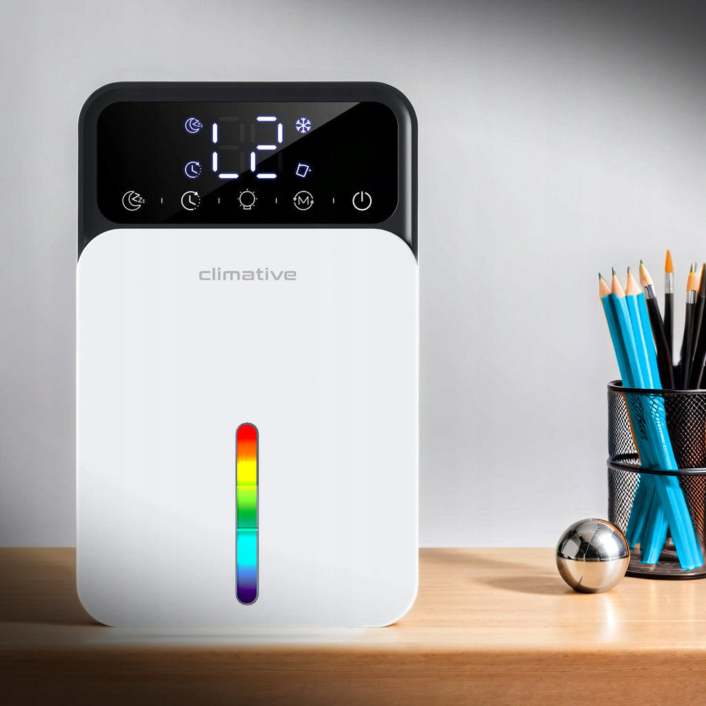 Quiet Moisture Absorber 1200ML Dehumidifier LUXE Efficient LED+ UV Manufacturer code Climative DH-035