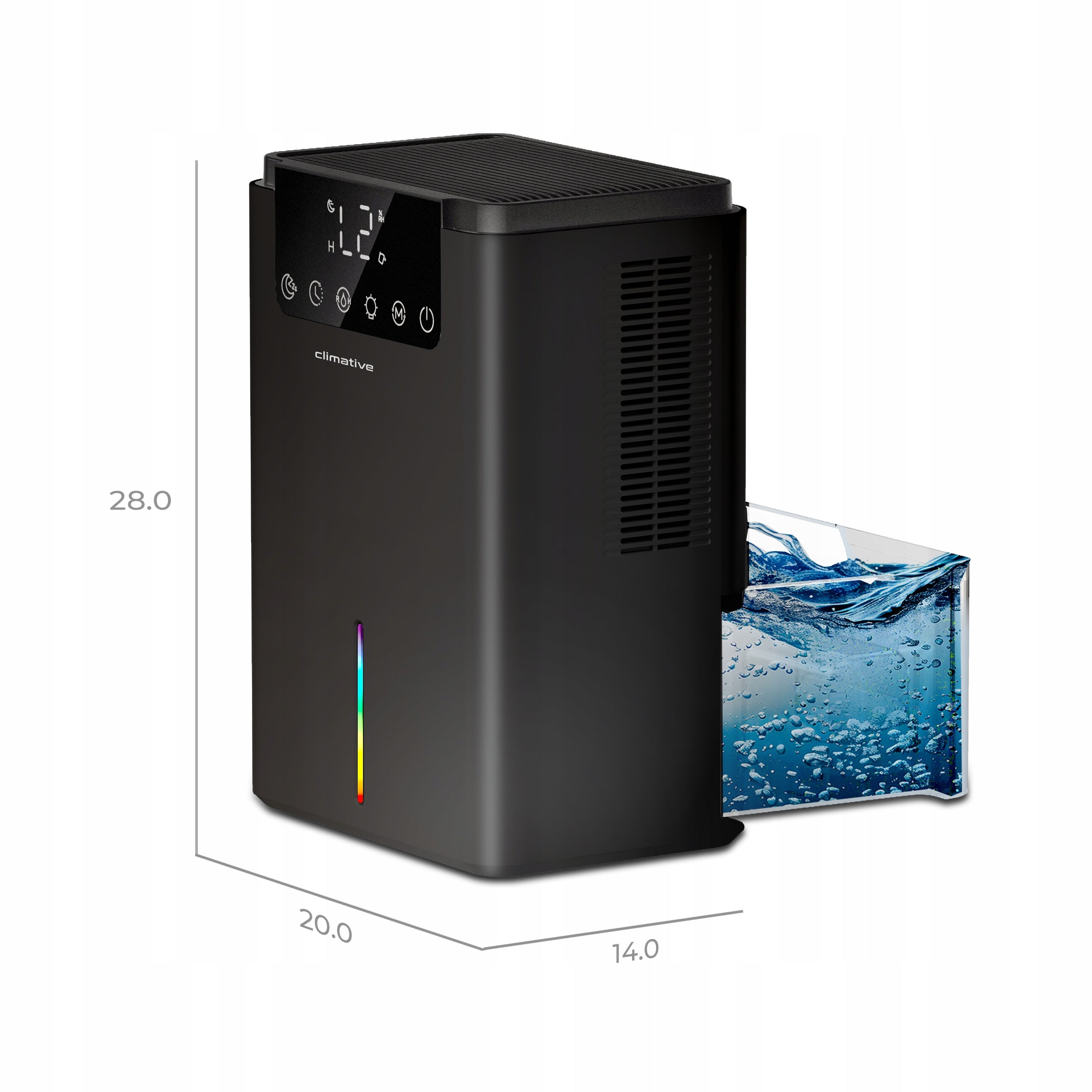 Quiet Moisture Absorber XXL Dehumidifier LUXE 2000ML UV Black Manufacturer code Cichy pochłaniacz wilgoci 2000 ml