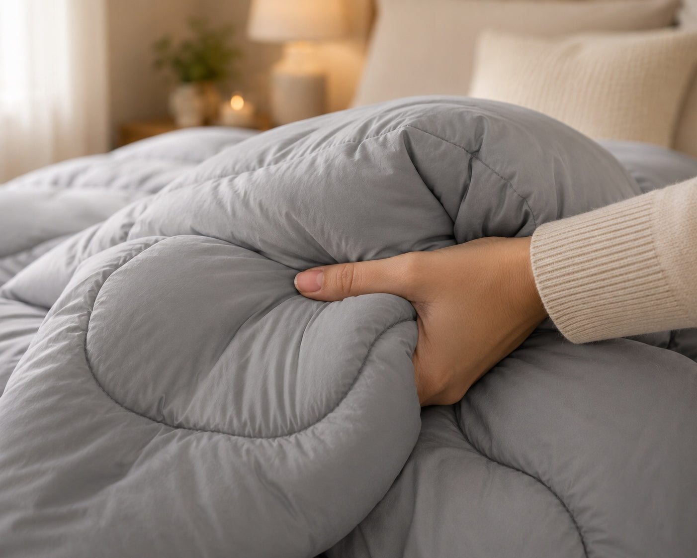 Quilt 140x200 Year-round Soft Anti-Allergic Premium Grey Polish Product Brand Strefa Spania