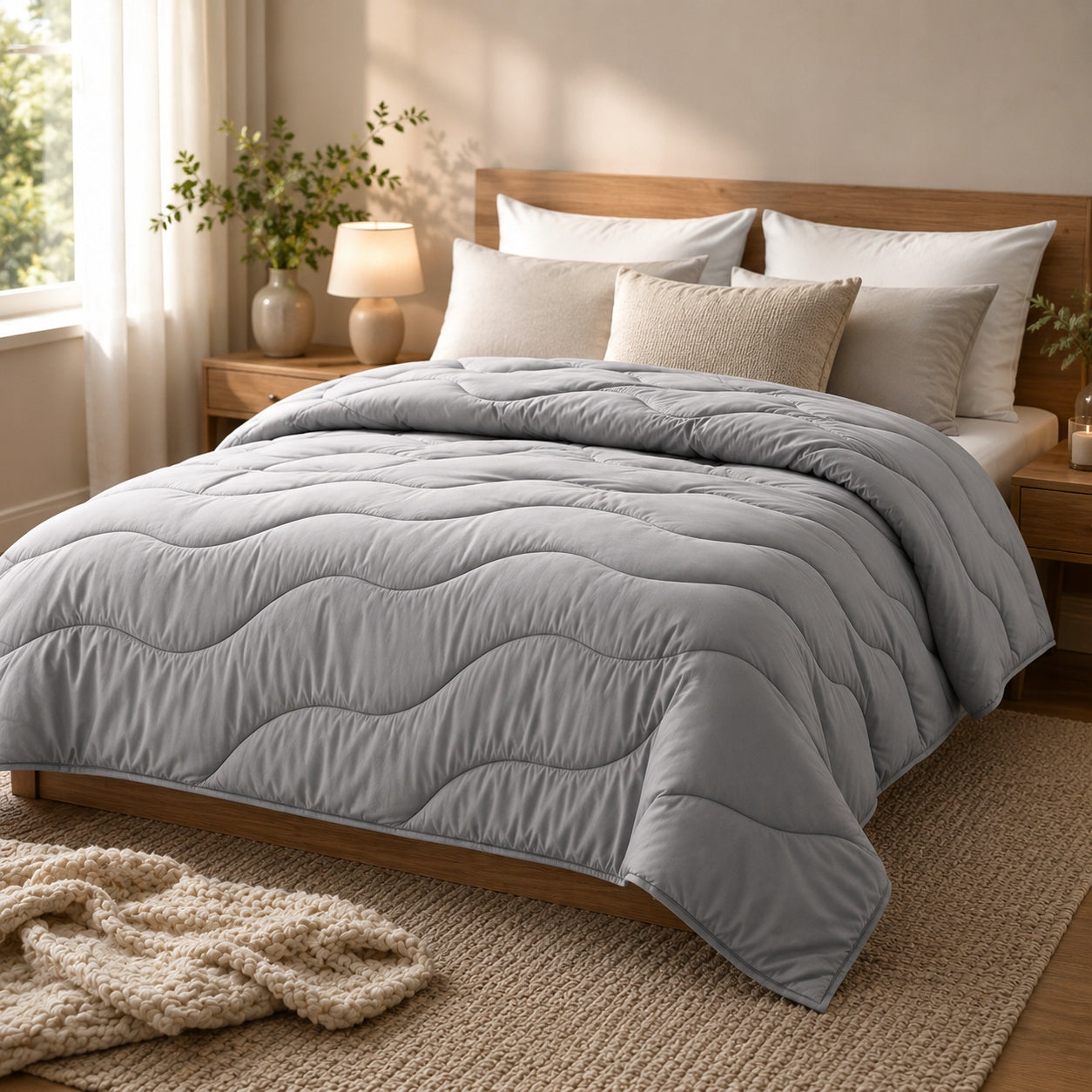Quilt 140x200 Year-round Soft Anti-Allergic Premium Grey Polish Product Packaging status original