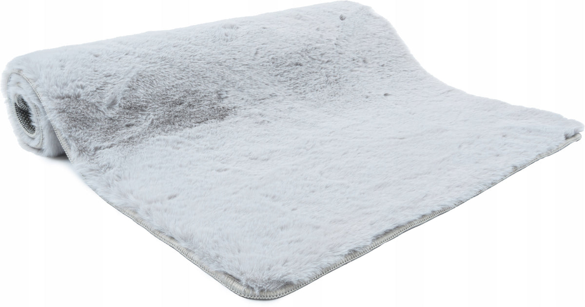RABBIT CARPET SOFT PLUSH LIKE RABBIT FUR HIGH DENSE 80x150CM GRAY Manufacturer code 507403