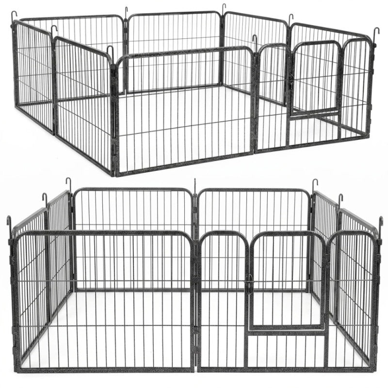 RABBIT CAT DOG PLAYPEN 8 PANELS 100x80CM ANIMAL CAGE FARMHOUSE CATWALK Manufacturer code 4654