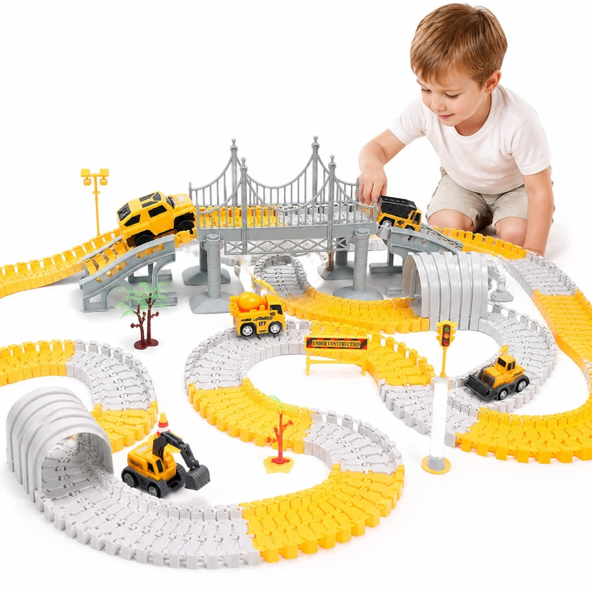 RACETRACKS FLEXIBLE TRACK SET TRANSPORT TOYS