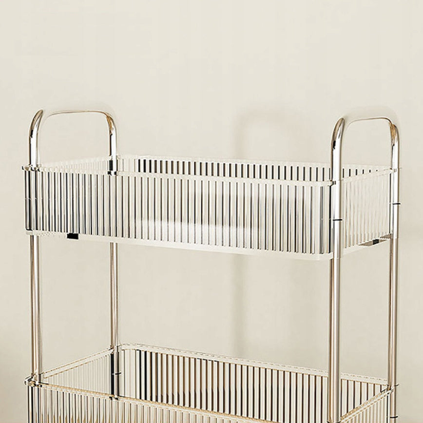 RACK BATHROOM SHELF KITCHEN MOBILE CABINET ON WHEELS 4 LEVELS Brand Ecarla
