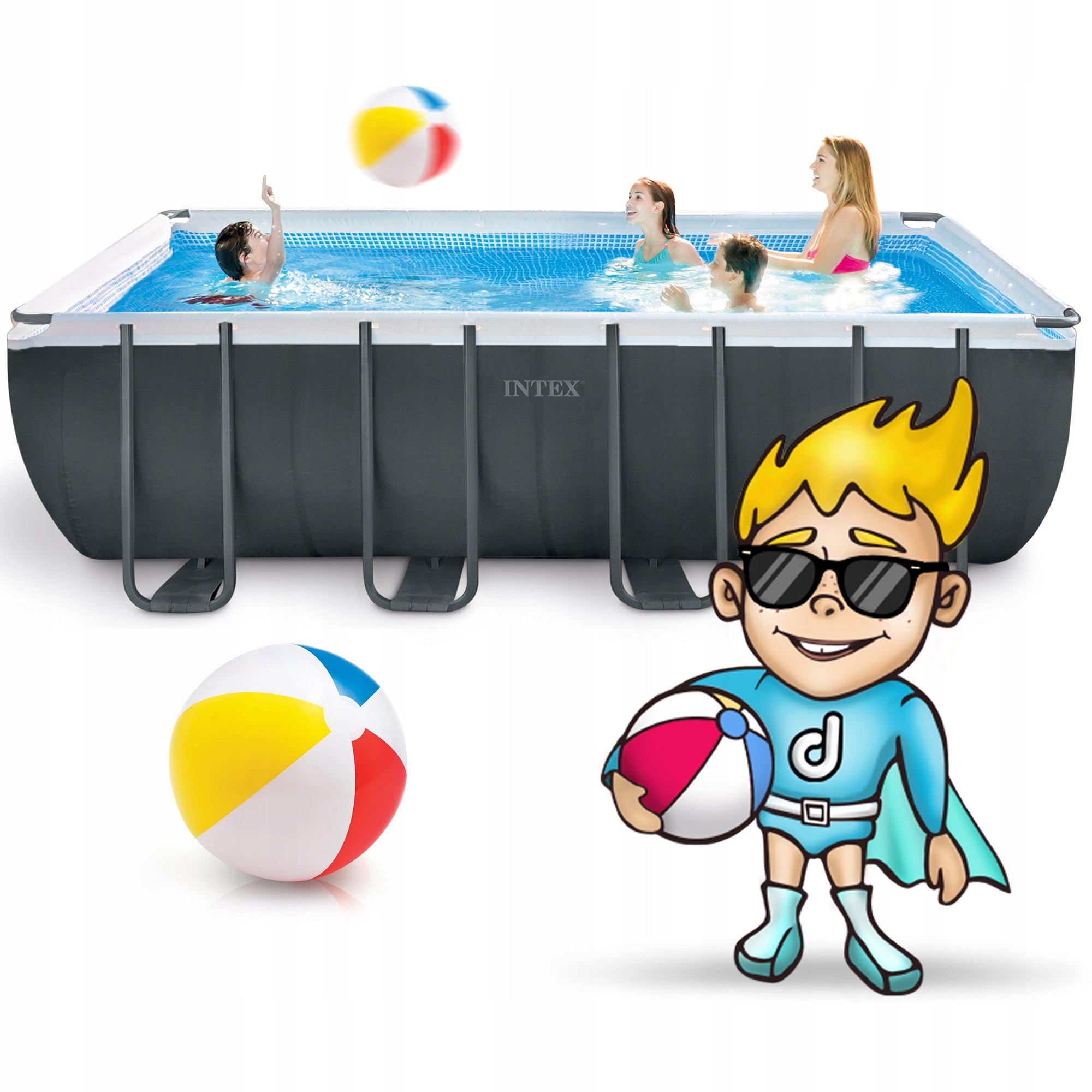RACK GARDEN POOL WITH SAND PUMP 549x274x132CM SET 12IN1 INTEX Manufacturer code 26356-6W1