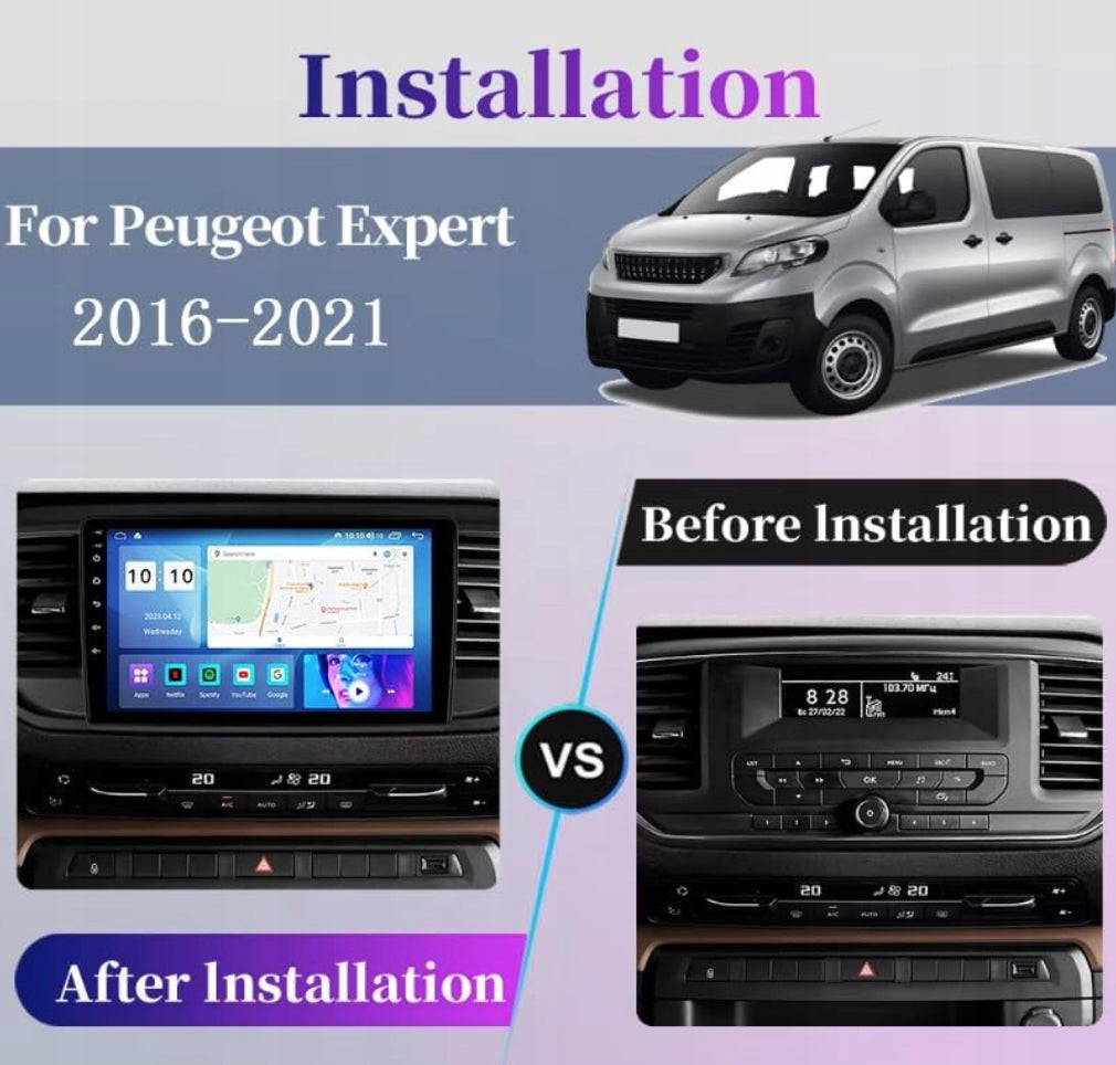 RADIO 9" ANDROID 15 GPS CAMERA CARPLAY PEUGEOT EXPERT JUMPY PROACE 2016+ Manufacturer code 5905538306677