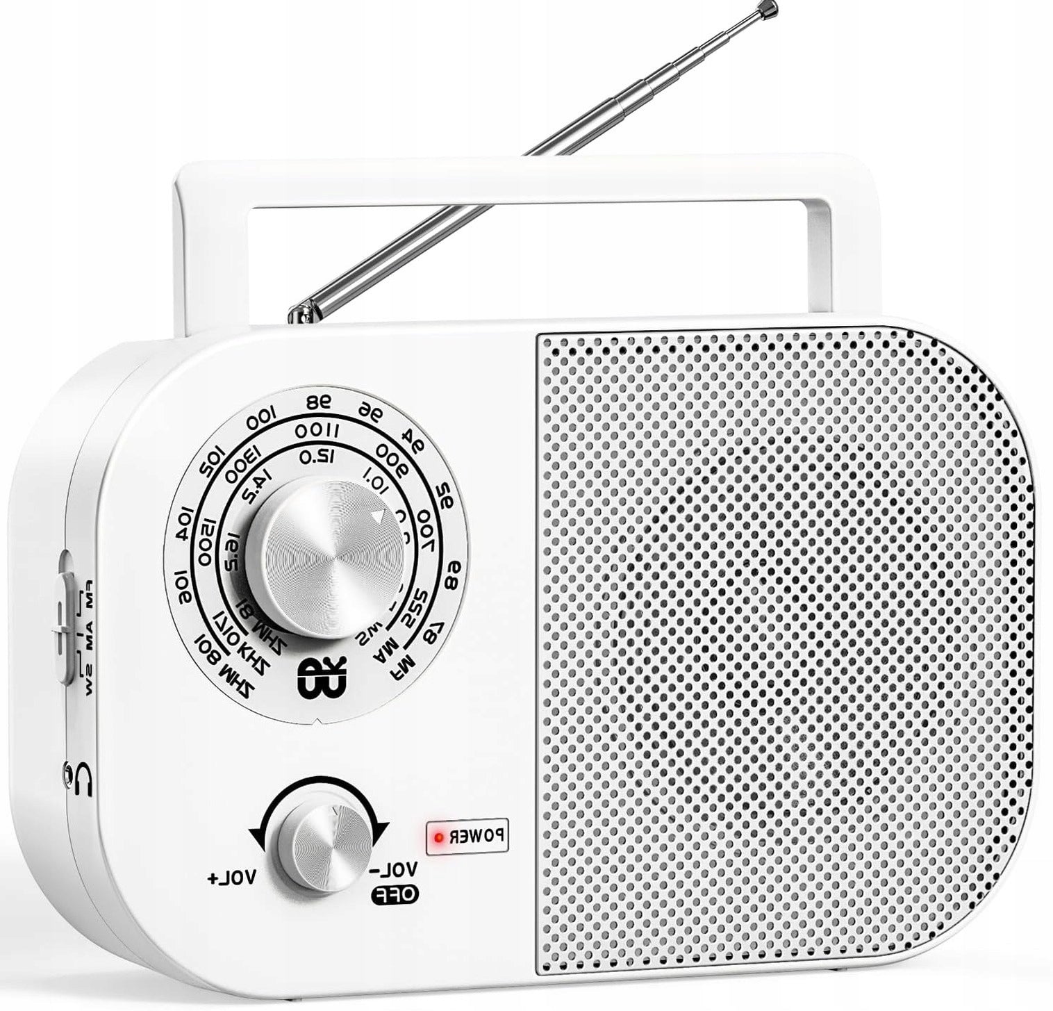 RADIO AM FM SW PORTABLE ANALOG DIGITAL NETWORK BATTERY 5W WHITE