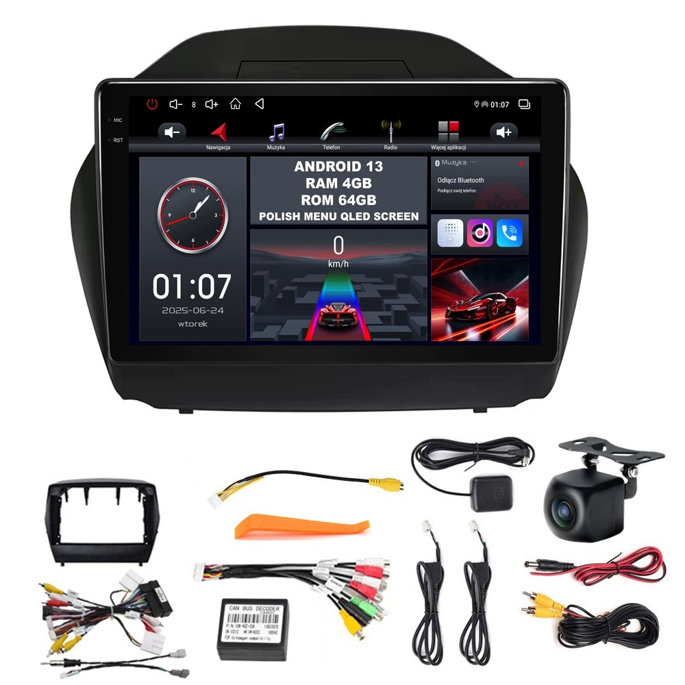 RADIO ANDROID 13 HYUNDAI IX35 2009-2015 ANDROID AUTO CARPLAY WIFI 4GB/64GB