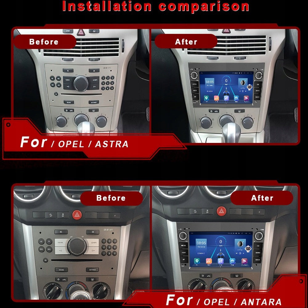 RADIO ANDROID AUTO OPEL ASTRA H TEXAPORE C ZAFIRA B REVERSING CAMERA GPS 7" HD Manufacturer code OPEL VECTRA C ZAFIRA ASTRA H ANTARA CORSA D