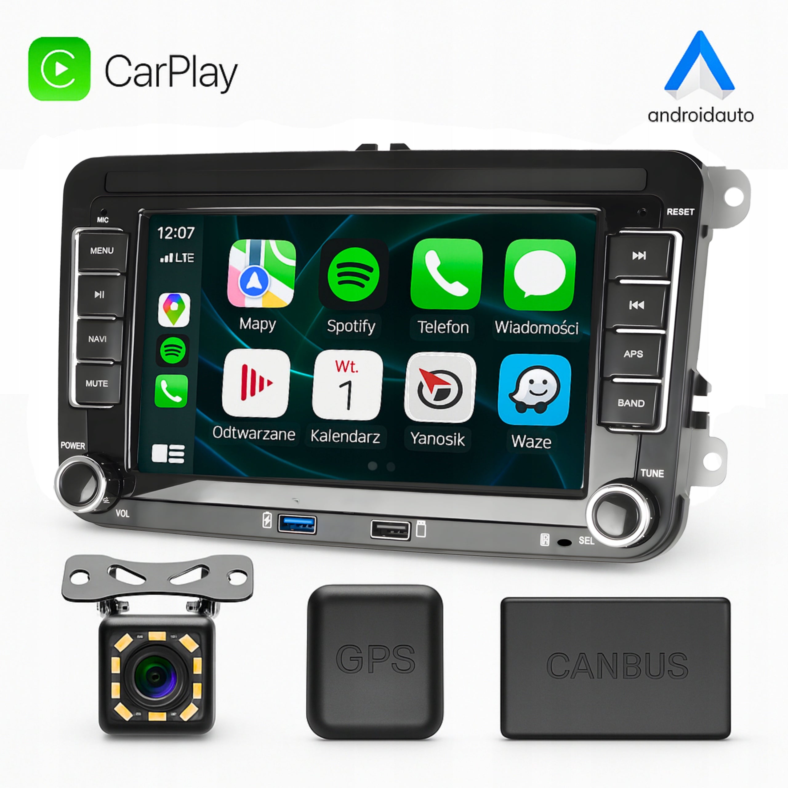 RADIO ANDROID CARPLAY VW PASSAT B6 B7 GOLF 5 V 6 VI TIGUAN TOURAN T5 CADDY
