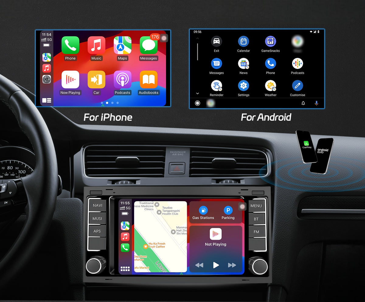 RADIO ANDROID TO VW MULTIVAN T5 TOUAREG GPS WIFI BT NAVIGATION CARPLAY - 4GB Packaging status original