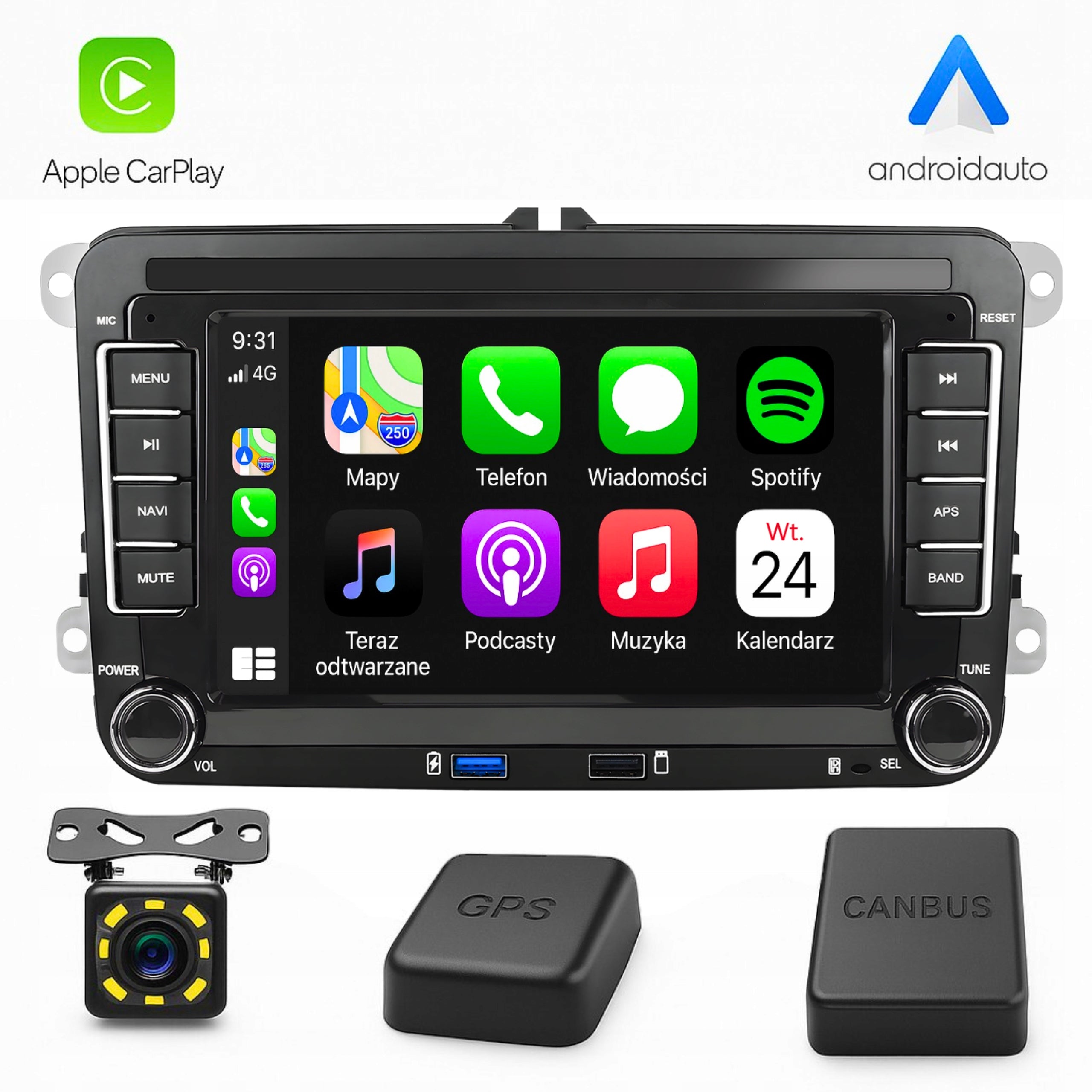 RADIO ANDROID VW PASSAT B6 B7 GOLF 5 V 6 VI TIGUAN TOURAN T5 T6 CADDY 4GB