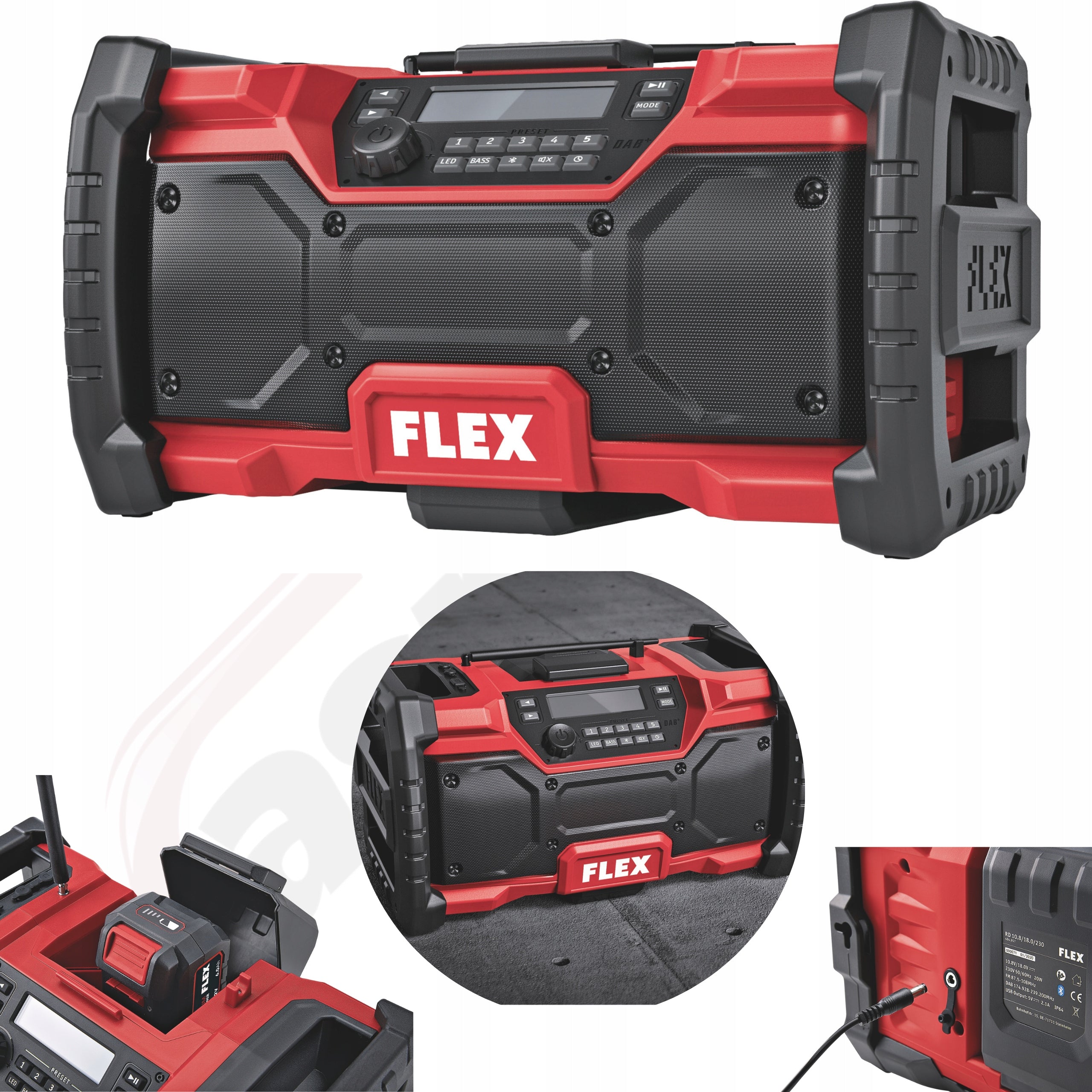 RADIO CONSTRUCTION SPEAKER BATTERY DIGITAL 12/18V RD 12/18/230 FLEX