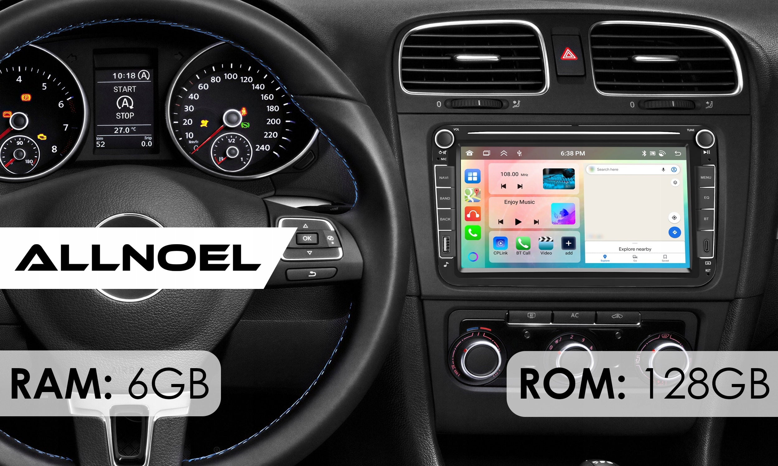 RADIO FOR VOLKSWAGEN SEAT SKODA VW PASSAT B6 B7 GOLF 5 V 6 WIFI ANDROID 6GB Packaging status original