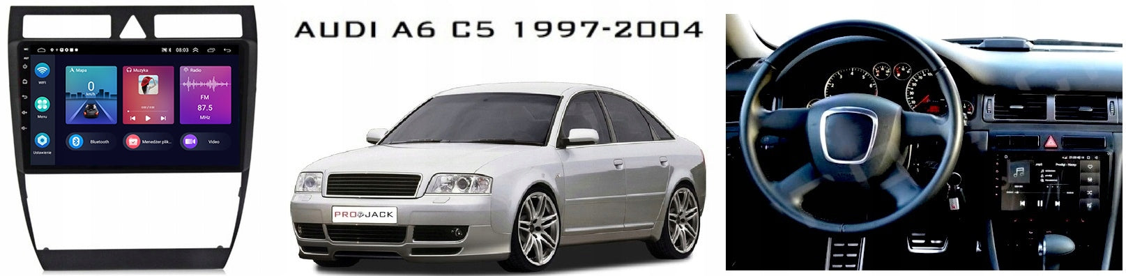 RADIO GPS ANDROID NAVIGATION BT AUDI A6 C5 1997-2004 CARPLAY 4GB 64GB Model AUDI A6 C5 1997-2004 2GB 64GB