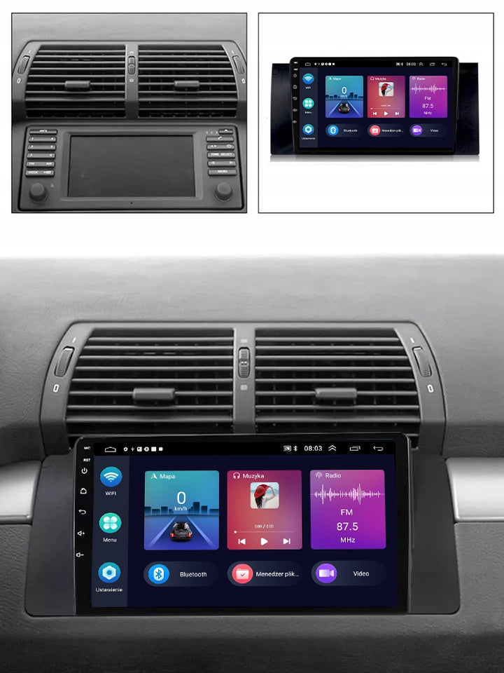 RADIO GPS ANDROID NAVIGATION BT BMW E39 1996-2003 WIFI CARPLAY 4GB 64GB Model Q8 028/514