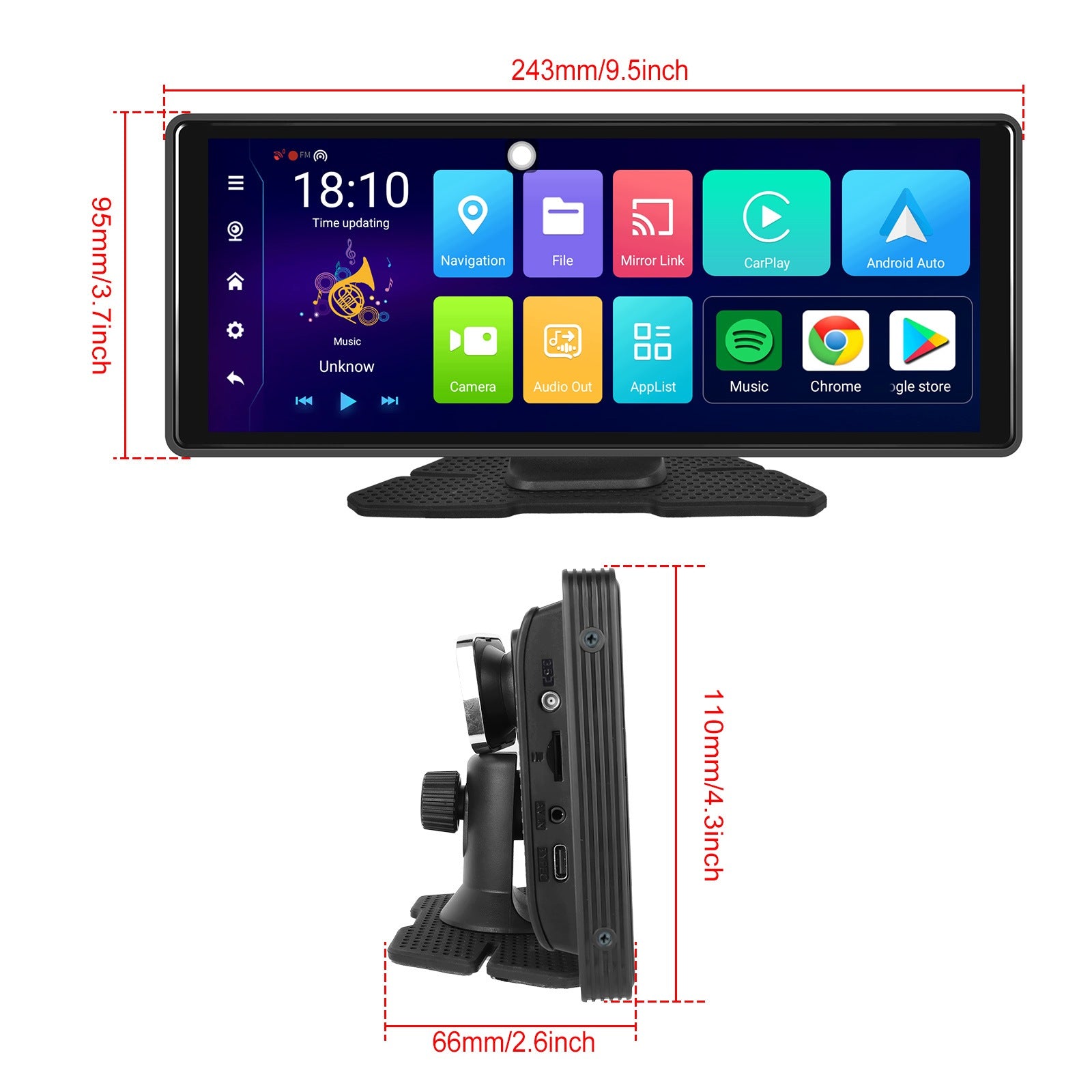 RADIO MULTIMEDIA STATION CARPLAY ANDROID AUTO 13 DVR VIDEO RECORDER Packaging status original