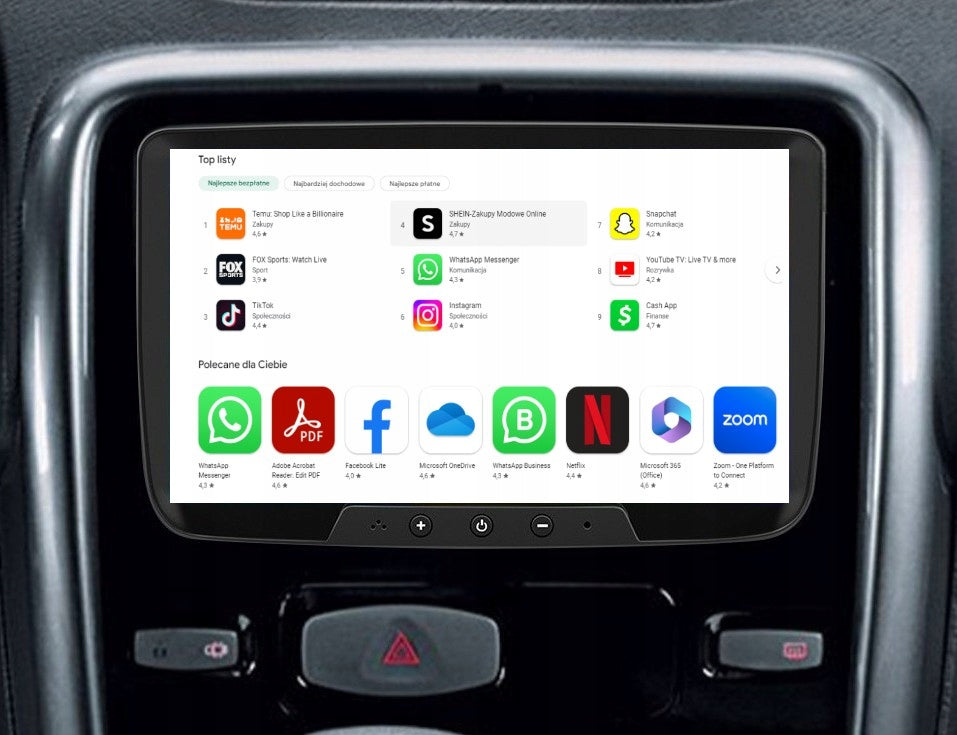 RADIO NAVIGATION ANDROID DUSTER LOGAN DOKKER SANDERO CARPLAY 4GB RAM Manufacturer code RADIO NAWIGACJA CARPLAY ANDROID AUTO WIFI BT