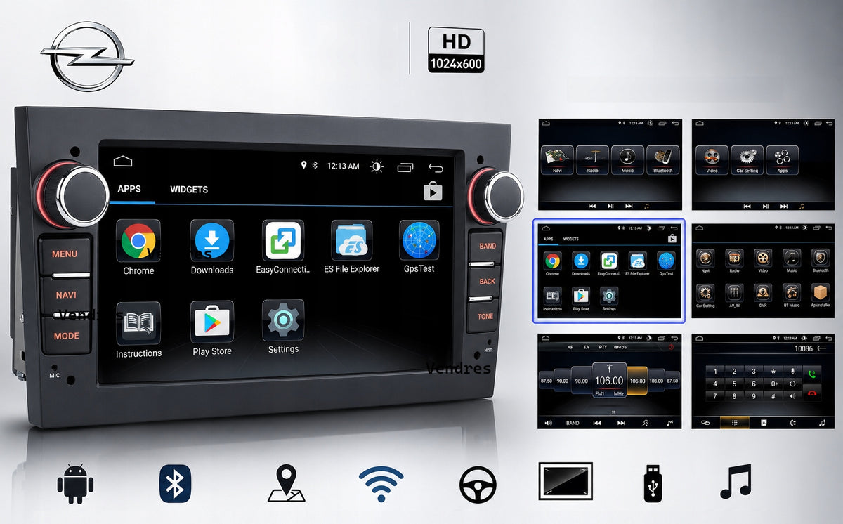 RADIO NAVIGATION ANDROID Opel Vectra C Zafira Astra H Corsa D CARPLAY Manufacturer code Android Opel Vectra Zafira Astra Corsa 2026