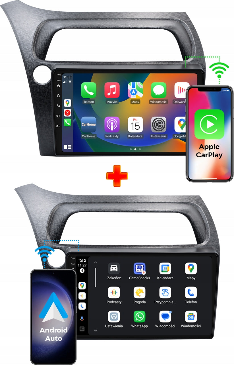 RADIO NAVIGATION ANDROID RS-305 Honda Civic VIII 2006-2011 2GB 9" Manufacturer code RS-305 Honda Civic VIII 2006-2011
