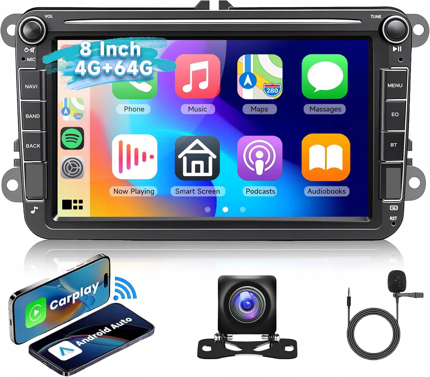 RADIO NAVIGATION ANDROID VW PASSAT B6 B7 GOLF 5 6 TIGUAN TOURAN CADDY T5 T6