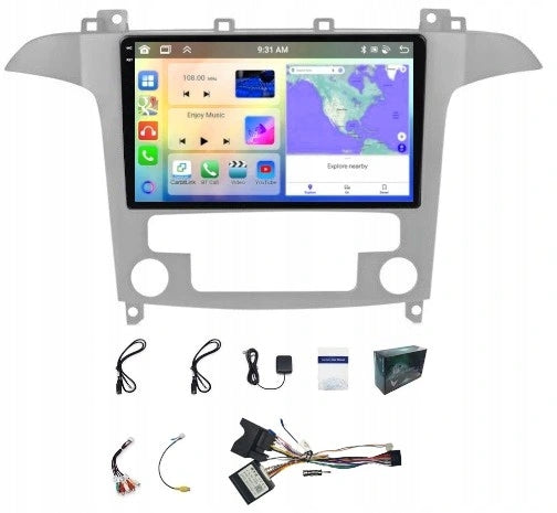 RADIO NAVIGATION CARPLAY GPS FORD SMAX GALAXY ANDROID BT WIFI 4GB 64GB