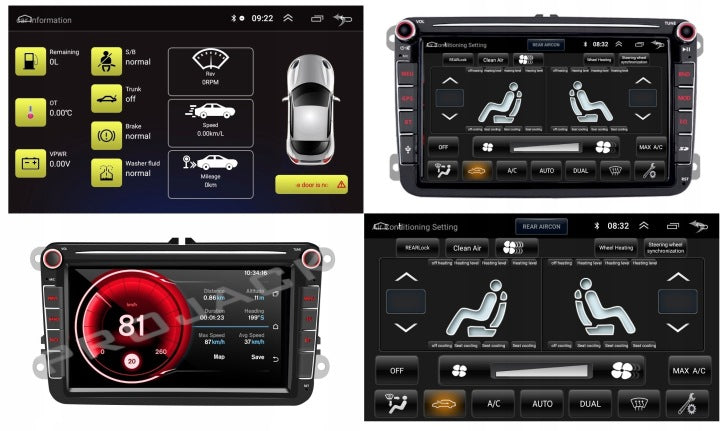 RADIO NAVIGATION GPS ANDORID SKODA OCTAVIA II 2004-2015 WIF USB 2/64GB Brand Projack