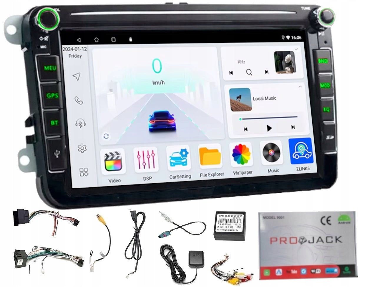 RADIO NAVIGATION GPS ANDORID SKODA OCTAVIA II 2004-2015 WIFI CARPLAY 4/64GB
