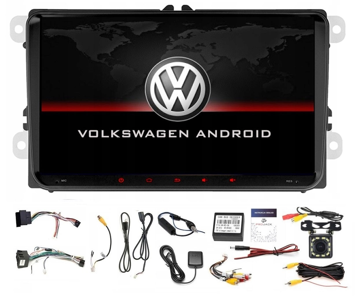 RADIO NAVIGATION GPS ANDROID VW GOLF V VI 2003-2012 USB WIFI CARPLAY 2/64GB