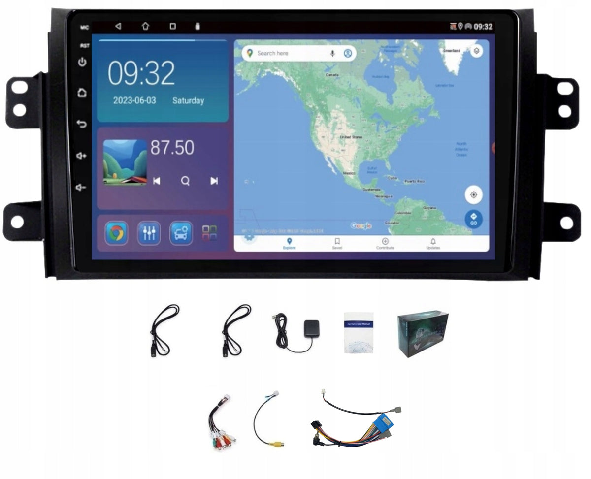 RADIO NAVIGATION GPS FIAT SEDICI 2006-2013 CARPLAY ANDROID AUTO 4GB 64GB
