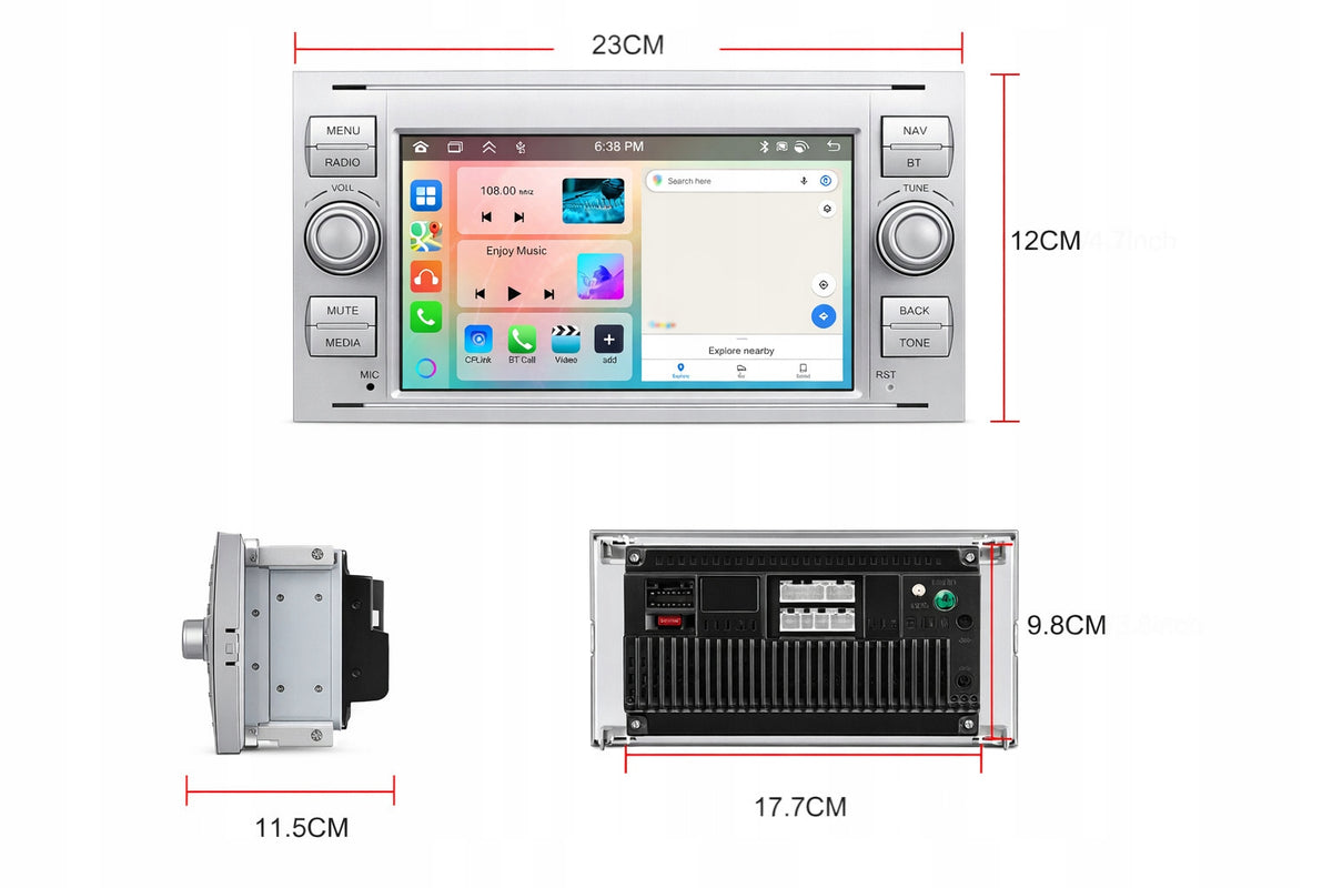 RADIO NAVIGATION GPS FORD KUGA 2008-2012 ANDROID CARPLAY 6/128 GB Brand SMART-AUTO