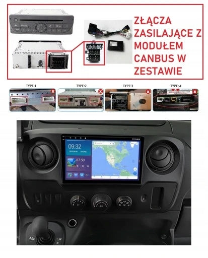 RADIO NAVIGATION GPS OPEL MOVANO 2010-2022 CARPLAY WIFI USB 4GB 64GB Packaging status original