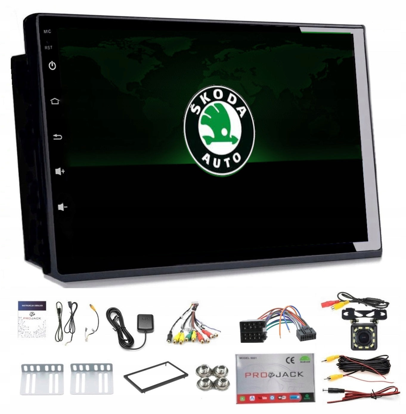 RADIO NAVIGATION GPS SKODA OCTAVIA 1996-2010, FABIA 1999-2004 CARPLAY 2/64GB