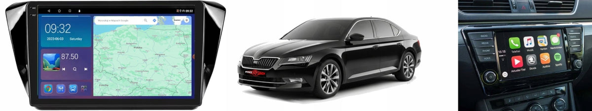 RADIO NAVIGATION GPS SKODA SUPERB 2015-2019 WIFI CARPLAY USB 4GB 64GB Manufacturer code Q9 019/782