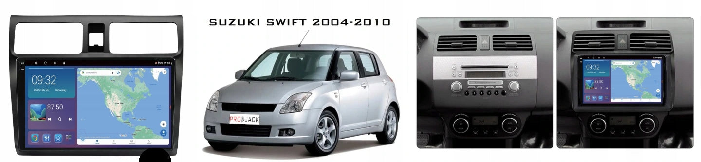 RADIO NAVIGATION GPS SUZUKI SWIFT 2004-2010 CARPLAY WIFI USB 4GB 64GB Manufacturer code Q6 1001 435