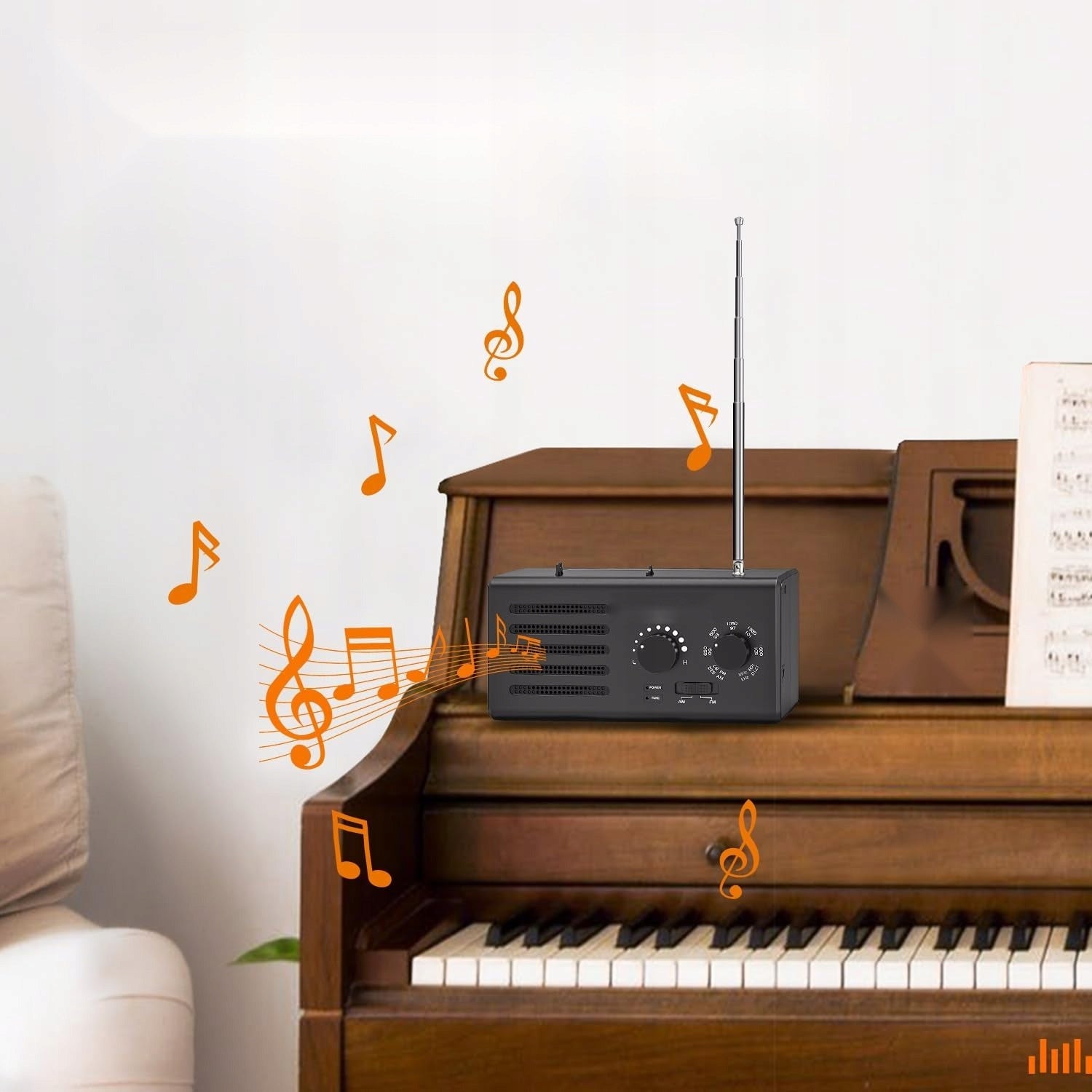 RADIO PORTABLE MINI ANALOG AM FM RECEIVER COMPACT POWERFUL SOUND Manufacturer code 5908107072706