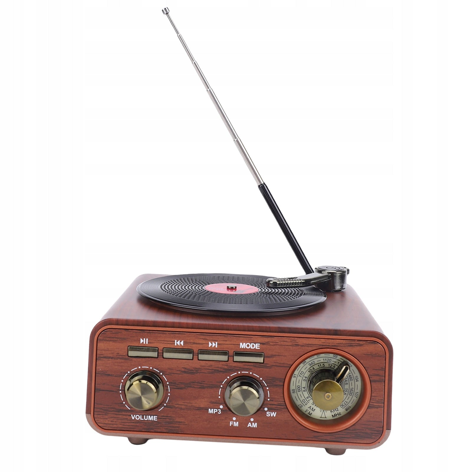 RADIO RETRO TURNTABLE BLUETOOTH AM FM BATTERY SW Packaging status original