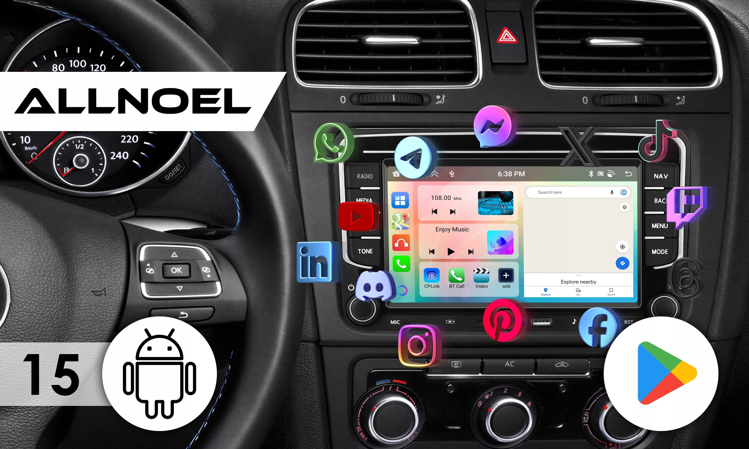 RADIO for VOLKSWAGEN SEAT SKODA VW PASSAT B6 B7 GOLF 5 V 6 WiFi Android 6GB Manufacturer code Radio do VAG 6 GB RAM