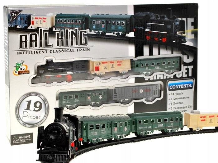 RAIL KING QUEUE ELECTRIC STEAM LOCOMOTIVE WAGONS BABY TOY RC RC0355 Manufacturer code 5907385927470