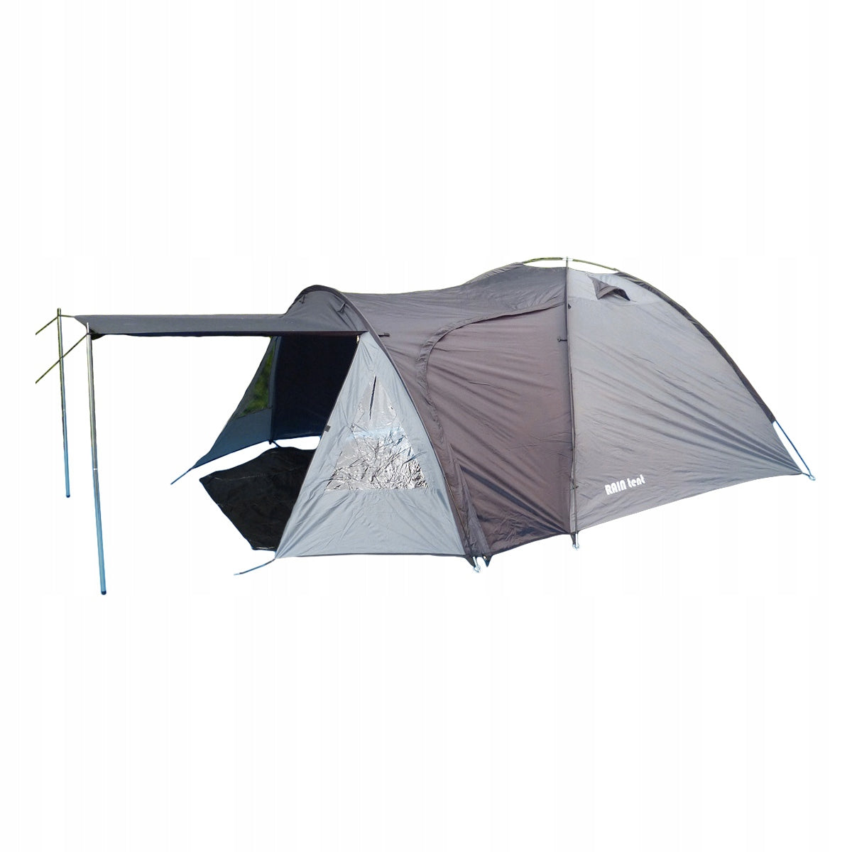 RAIN tent tourist tent 350x240cm. 4-person Color gray